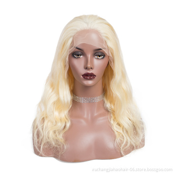 Wholesale lace front wigs 100% raw human hair blonde lace front human hair wigs body wave 613 full lace wig